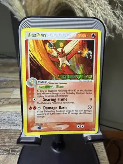 Pokemon Blaziken Reverse Holo Rare Stamped Emerald 1/106 Eng HP110 - Image 1