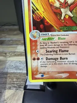Pokemon Blaziken Reverse Holo Rare Stamped Emerald 1/106 Eng HP110 - Image 4