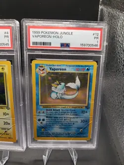 PSA 1 Sequential Set Of Pokemon Jungle Eeveelutions Flareon, Jolteon, Vaporeon - Image 4