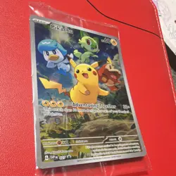 Pokemon TCG Pikachu Promo Holo SVP 027 Scarlet & Violet Basic Lightning new - Image 2