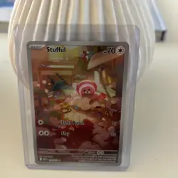 Stufful 154/132 Illustration Rare Mega Evolution Pokemon Card TCG NM - Image 1