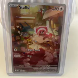 Stufful 154/132 Illustration Rare Mega Evolution Pokemon Card TCG NM - Image 3