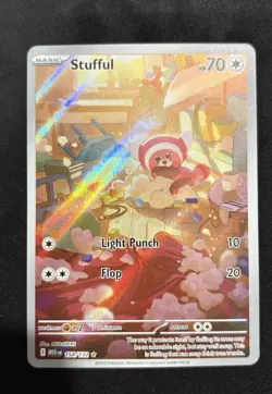 Pokemon TCG Stufful 154/132 Illustration Rare Mega Evolution NM - Image 1