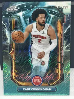 25-26 Topps Cosmic Chrome - ET - Cade Cunningham Aqua Equinox Refractor /199 - Image 2
