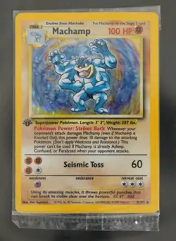 Pokemon TCG Machamp 8/102 Base Set 1st Edition Deck Promo Sealed - Image 1