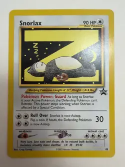 Pokemon Snorlax 49/53 WoTC Black Star Promo English 2002 Vintage - Image 2