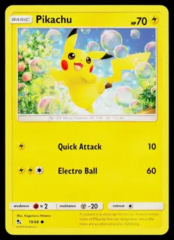 Pikachu 19/68 Common Hidden Fates Pokemon Near Mint - Image 1