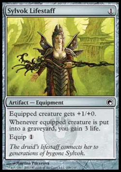 Sylvok Lifestaff - Light Play MTG Scars of Mirrodin - Image 1