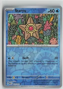 Staryu 120/165 Common 151 Pokemon Reverse Holo Near Mint - Image 1