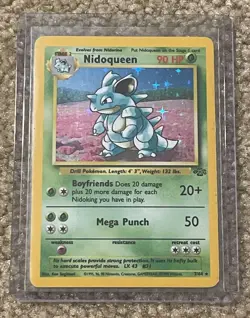 Pokemon TCG Nidoqueen Jungle 7/64 Holo Unlimited Holo Rare - Image 1