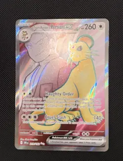 Pokemon TCG Team Rocket's Persian ex 219/182 SV10 Full Art Holo Ultra Rare - Image 2