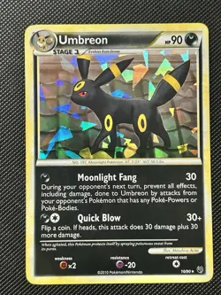 Pokemon Card Umbreon - 10/90 (Cracked Ice Holo) Holo LP Deck Exclusives 010/090 - Image 1
