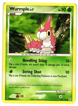 Pokemon TCG Diamond & Pearl Wurmple 104/130 Regular LP - Image 1