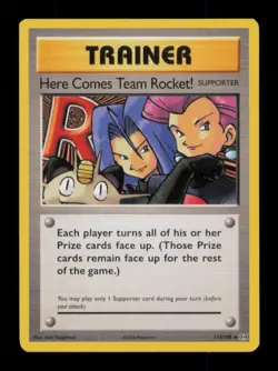 HERE COMES TEAM ROCKET! SECRET RARE 113/108 MP POKEMON - Image 1