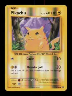 REVERSE HOLO PIKACHU COMMON 35/108 LP POKEMON - Image 1