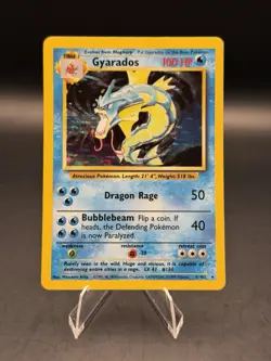 Gyarados 6/102 Base Set Unlimited Holo Rare Pokemon TCG Vintage WOTC (MP) - Image 1