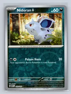 Nidoran F 029/165 Common 151 Pokemon Reverse Holo NM - Image 1