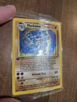 Machamp 1st edition Sealed 8/102 Pokemon TCG Card *Creased Back* - Image 4