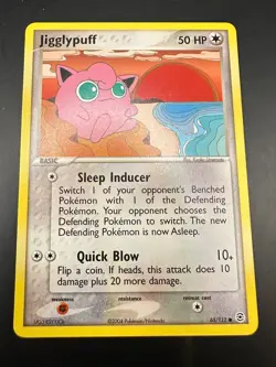 Pokemon TCG Jigglypuff 65/112 Common FireRed & LeafGreen Non Holo Card - Image 1