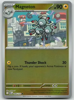 Pokemon Magneton 046/132 Mega Evolution Common Reverse Holo NM - Image 1
