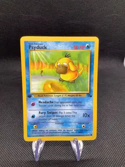 Pokemon Fossil Psyduck 1st edition 53/62 NM NEVER PLAYED - Image 1