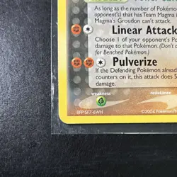The Pokemon Company Pokemon TCG Team Magma's Groudon 9/95 non Holo 2004 - Image 5