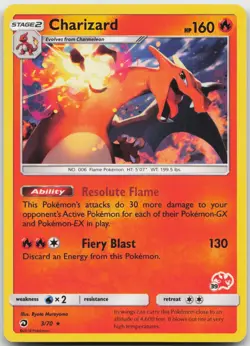 Charizard - 3/70 (#39 Charizard Stamped) 003/070 Promo Battle Academy Pokemon NM - Image 1