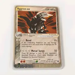 The Pokemon Company Pokemon TCG Aggron ex 95/100 Sandstorm Holo Ultra Rare 150HP - Image 1