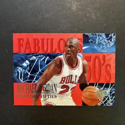 1995-96 Fleer Ultra Michael Jordan Fabulous Fifties #5 Chicago Bulls NBA - Image 1