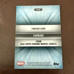 2026 Topps Chrome Marvel Comics Carnage Fanfare FF-08 - Image 2