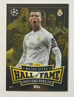 Cristiano Ronaldo 2024-25 Topps Match Attax Hall Of Fame MINT #HOF 2 Real Madrid - Image 1