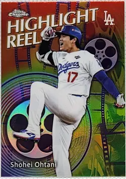2026 Topps Series 2 Chrome Shohei Ohtani Highlight Reel Insert HR-1 LA Dodgers - Image 1