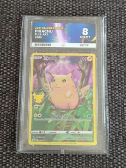 Pokemon Pikachu TCG Holo Full Art Rare Card 005/025 2021 Celebrations Ace 8 - Image 1