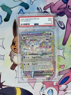 Pokemon TCG Sylveon EX Prismatic Evolutions Double Rare Holo Card 41/131 PSA 9 - Image 1