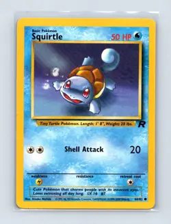 Squirtle 68/82 Common Team Rocket Pokemon Unlimited Near Mint - Image 1