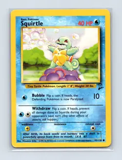 Squirtle 93/130 Common Base Set 2 Pokemon Lightly Played - Image 1