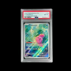 2025 Pokemon BLK EN Black Bolt Alomomola 108/086 PSA 8 Illustration Rare - Image 1