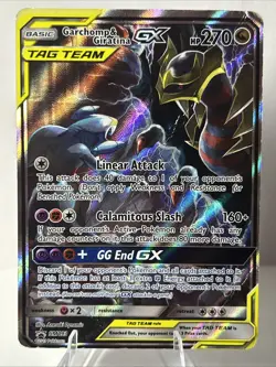 Pokemon TCG - Garchomp and Giratina GX SM193 Black Star Promo Damaged - Image 1
