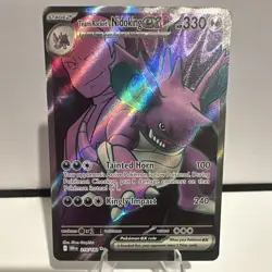 Team Rocket's Nidoking ex 216/182 SV10 Destined Rivals Secret Rare FA Holo EN - Image 1