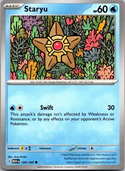 Staryu 120/165 Common 151 Pokemon Near Mint - Image 1