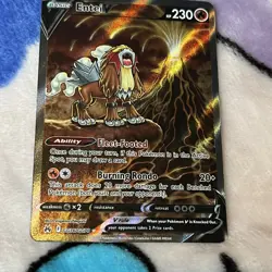 Pokemon TCG Entei V GG36/GG70 Crown Zenith Galarian Gallery Holo 230HP - Image 2