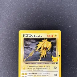 ROCKET'S ZAPDOS 15/132 holo CELEBRATIONS: CLASSIC COLLECTION Pokemon Holo NM - Image 2