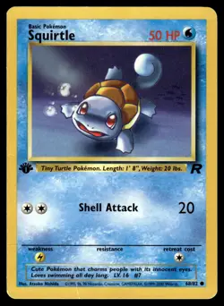 SQUIRTLE - 68/82 Common Team Rocket Pokemon 1st Edition MP - Image 1