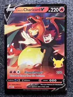 Lance's Charizard V SWSH133 Ultra Rare Pokemon Card Lightly Played - Image 1