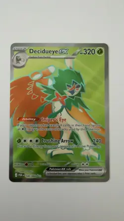 DECIDUEYE EX 100/088 HOLO ULTRA RARE PERFECT ORDER POKEMON NEAR MINT - Image 2