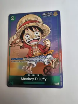 Monkey D Luffy P-037 1st Anniversary Tournament STAMP Promo Holo One Piece Card - Image 1