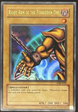 Yu-Gi-Oh! TCG Right Arm of The Forbidden One LOB-EO99 Ultra Rare LP - Image 1