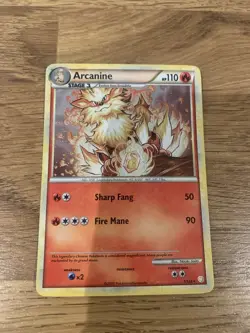Pokemon Cards HGSS Arcanine Holo Old Vintage 1/123 - Image 2