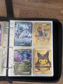 Pokemon Pikachu Eevee Zip Trading Card Binder Case + 50 Mixed Cards - Image 4