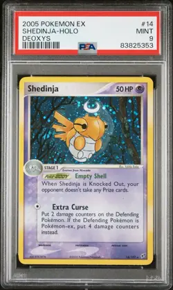 2005 POKEMON EX DEOXYS #14 SHEDINJA-HOLO PSA 9 - Image 1